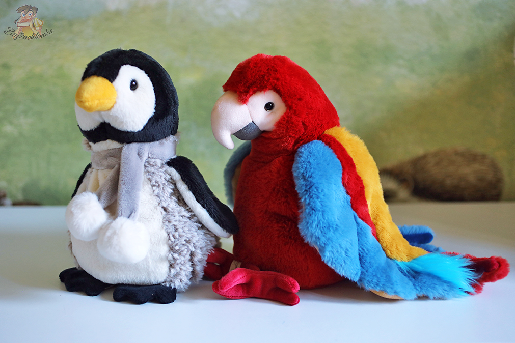 kolorowa para maskotek idealna na prezent