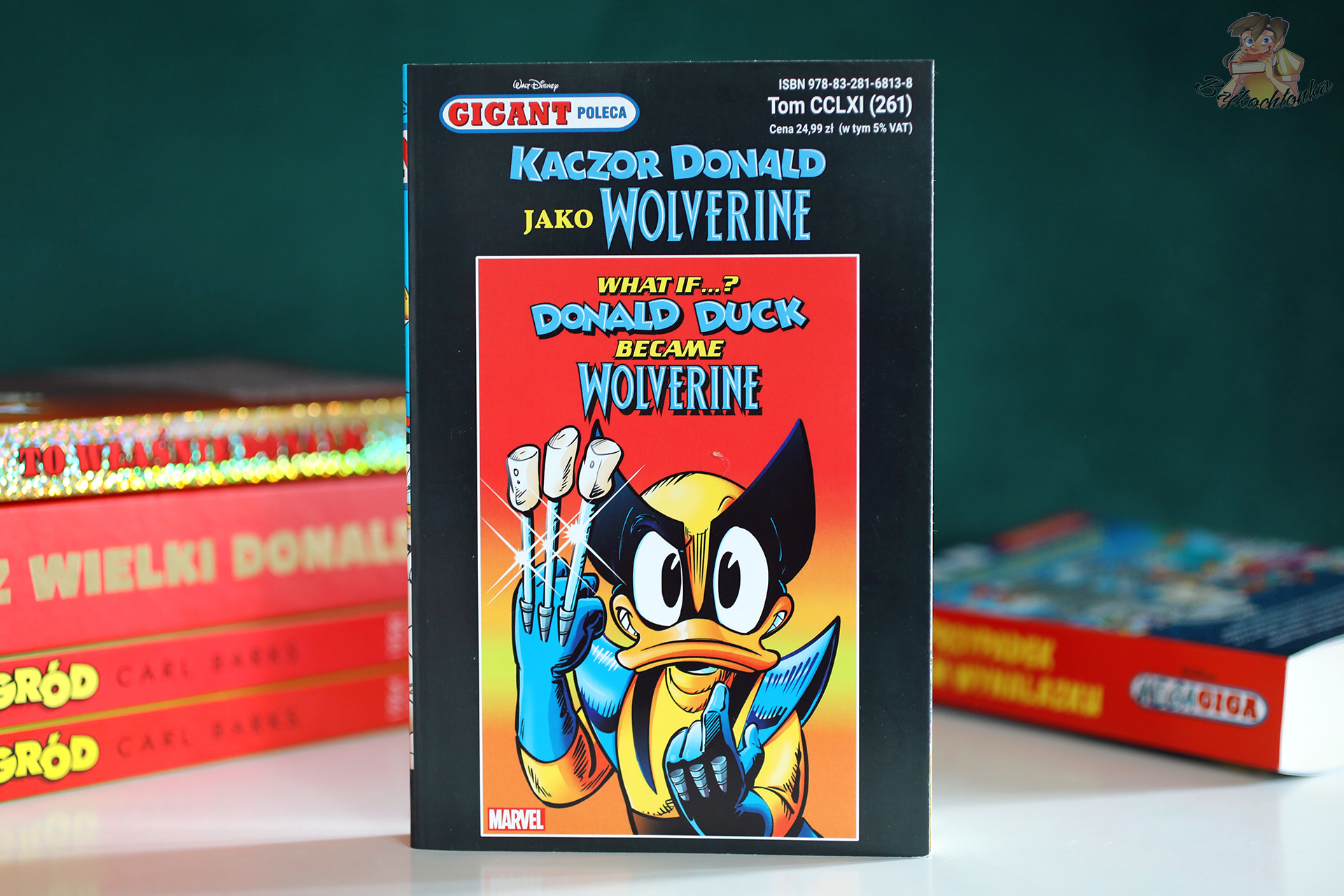 Okładka „Kaczor Donald jako Wolverine” – Gigant Poleca 261.