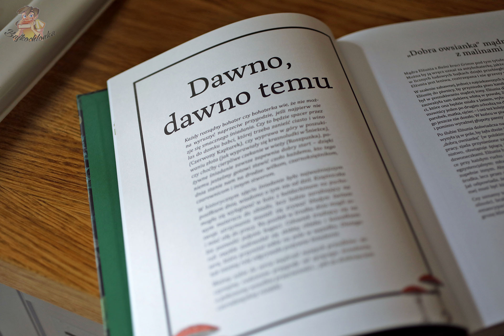 Strona tytułowa rozdziału „Dawno, dawno temu” w książce kucharskiej braci Grimm.