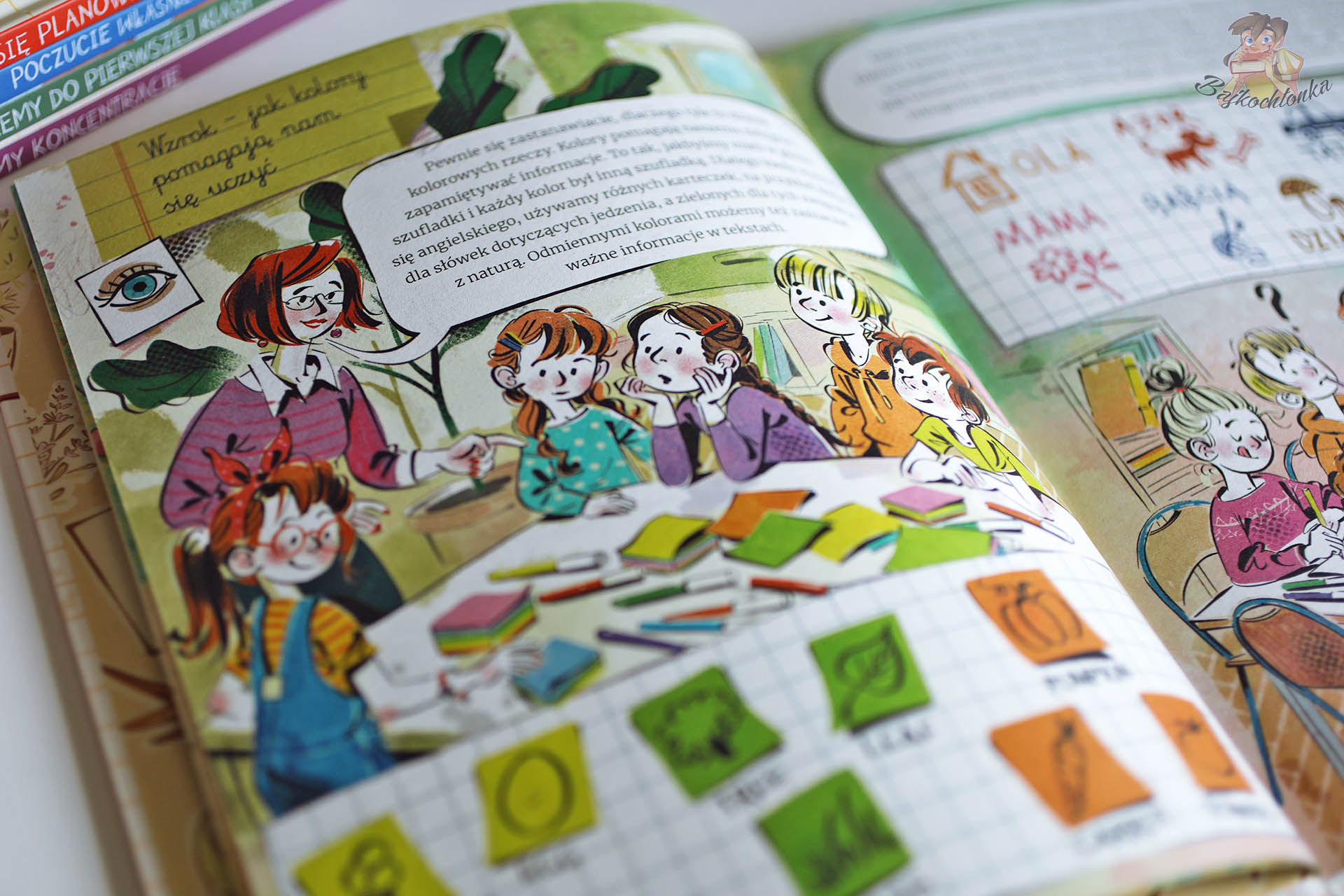 Jak kolory pomagają w nauce – książka edukacyjna Szkoła i ja. Uczymy się wszystkimi zmysłami Agnieszki Łubkowskiej