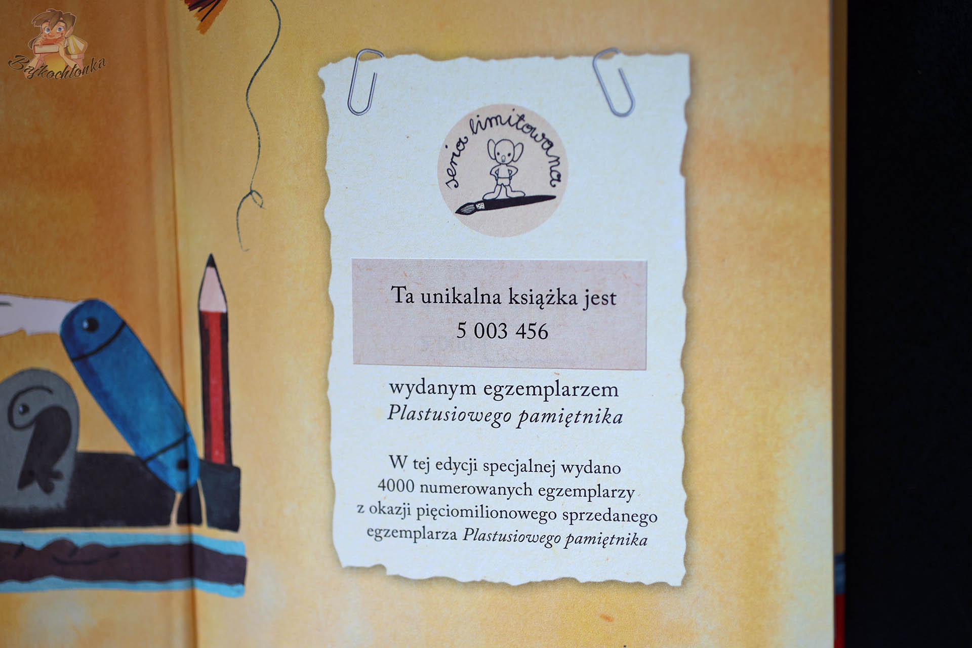 Limitowana numeracja – 5 003 456 egzemplarz Plastusiowego pamiętnika w serii specjalnej