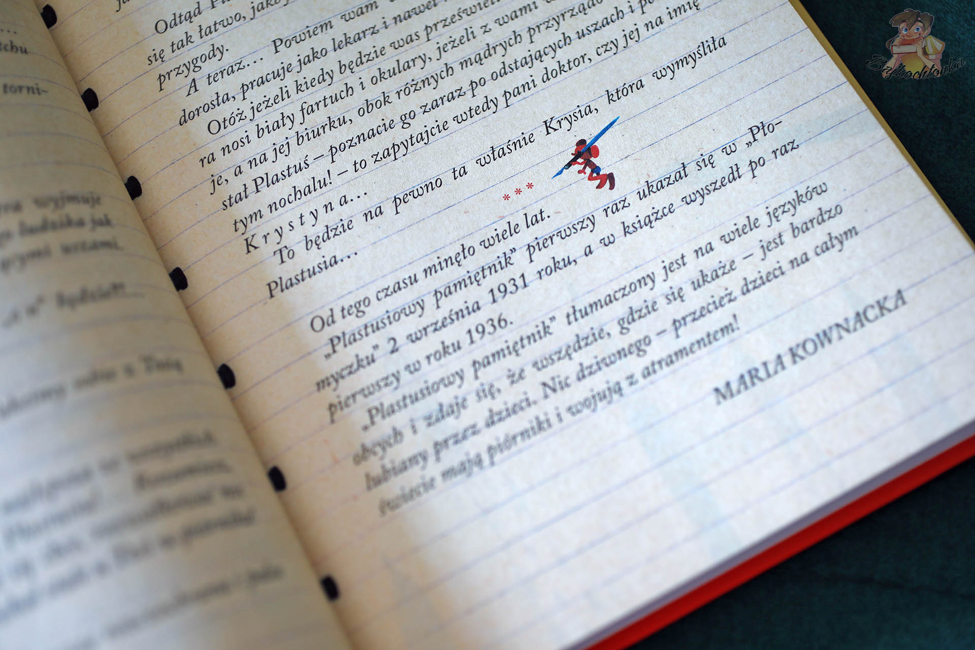 Fragment wstępu Marii Kownackiej w edycji kolekcjonerskiej Plastusiowego pamiętnika