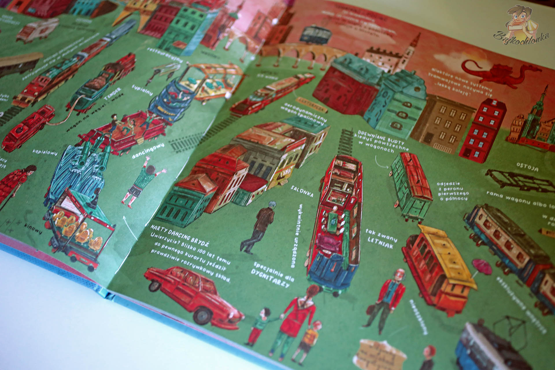 Książka Kolej na pociągi – kolorowe ilustracje o świecie kolei dla dzieci