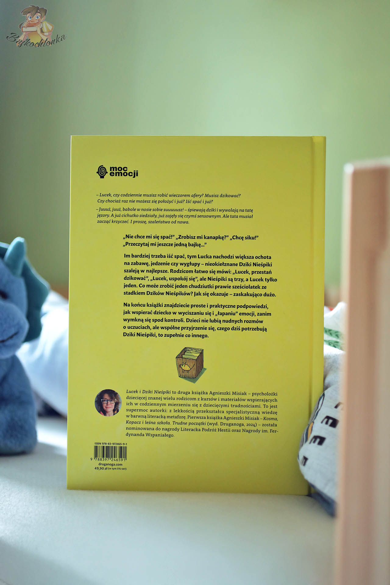 „Lucek i Dziki Nieśpiki” – tył okładki z opisem, Wydawnictwo Druganoga