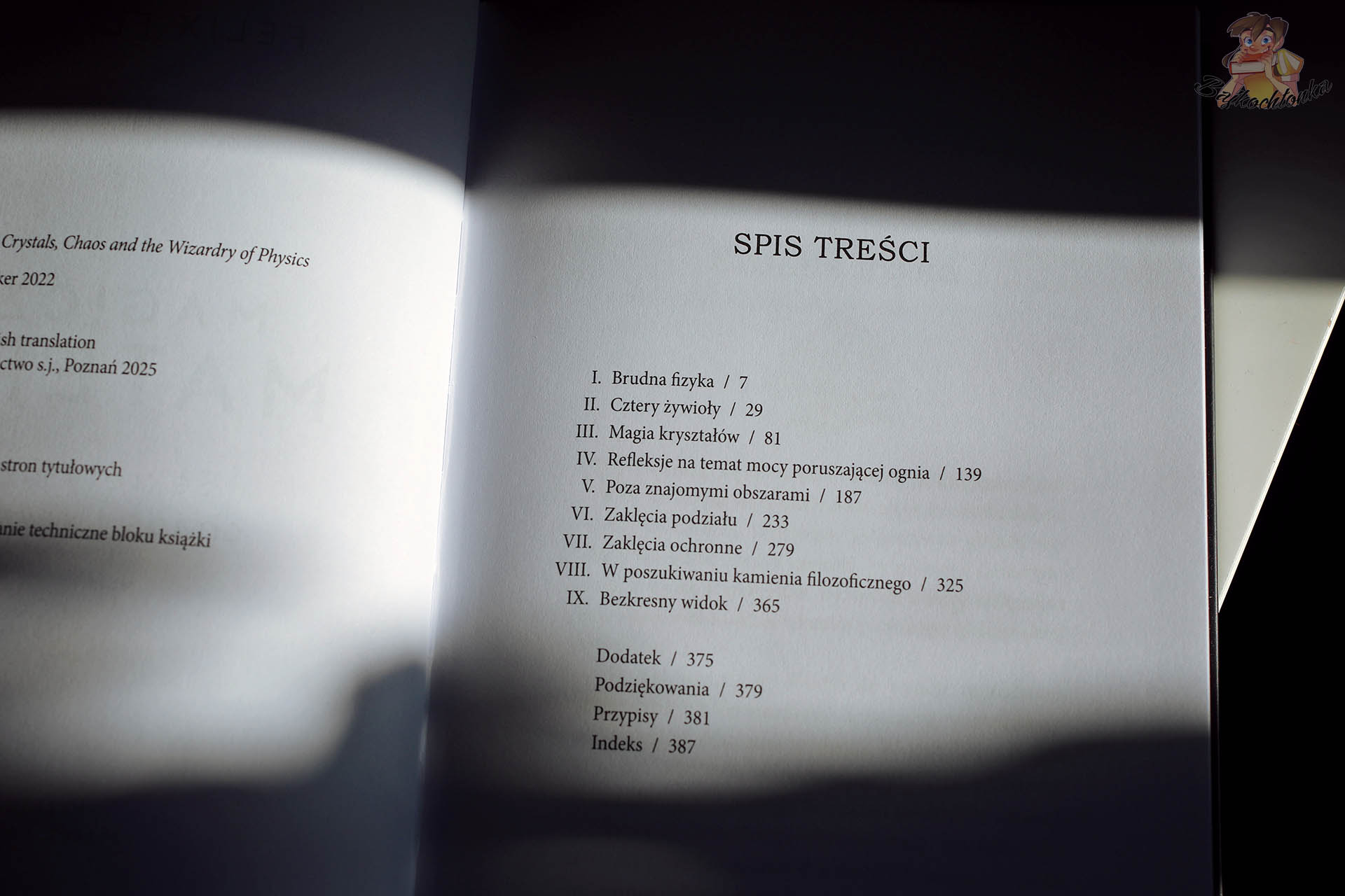 Spis treści książki Magiczna materia – Felix Flicker