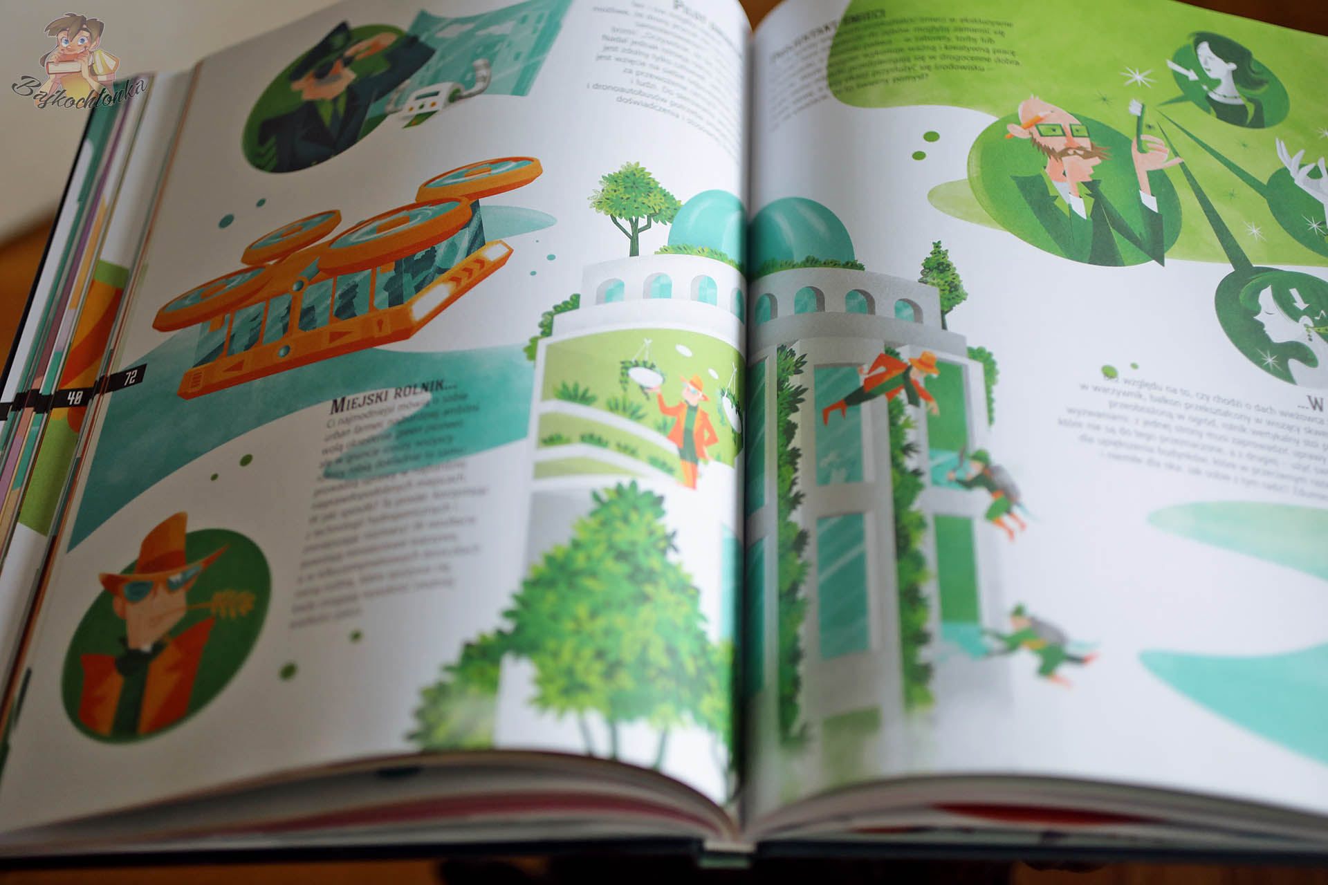 Atlas świata przyszłości – zielone miasto przyszłości, drony ogrodnicze i pionowe ogrody