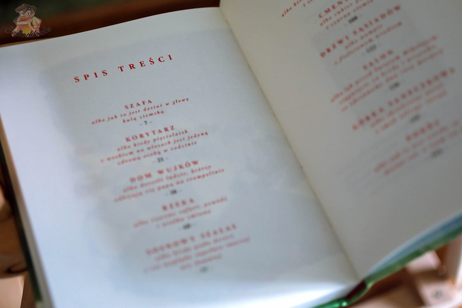 Oskar i ja – spis tresci z tytulami rozdzialow