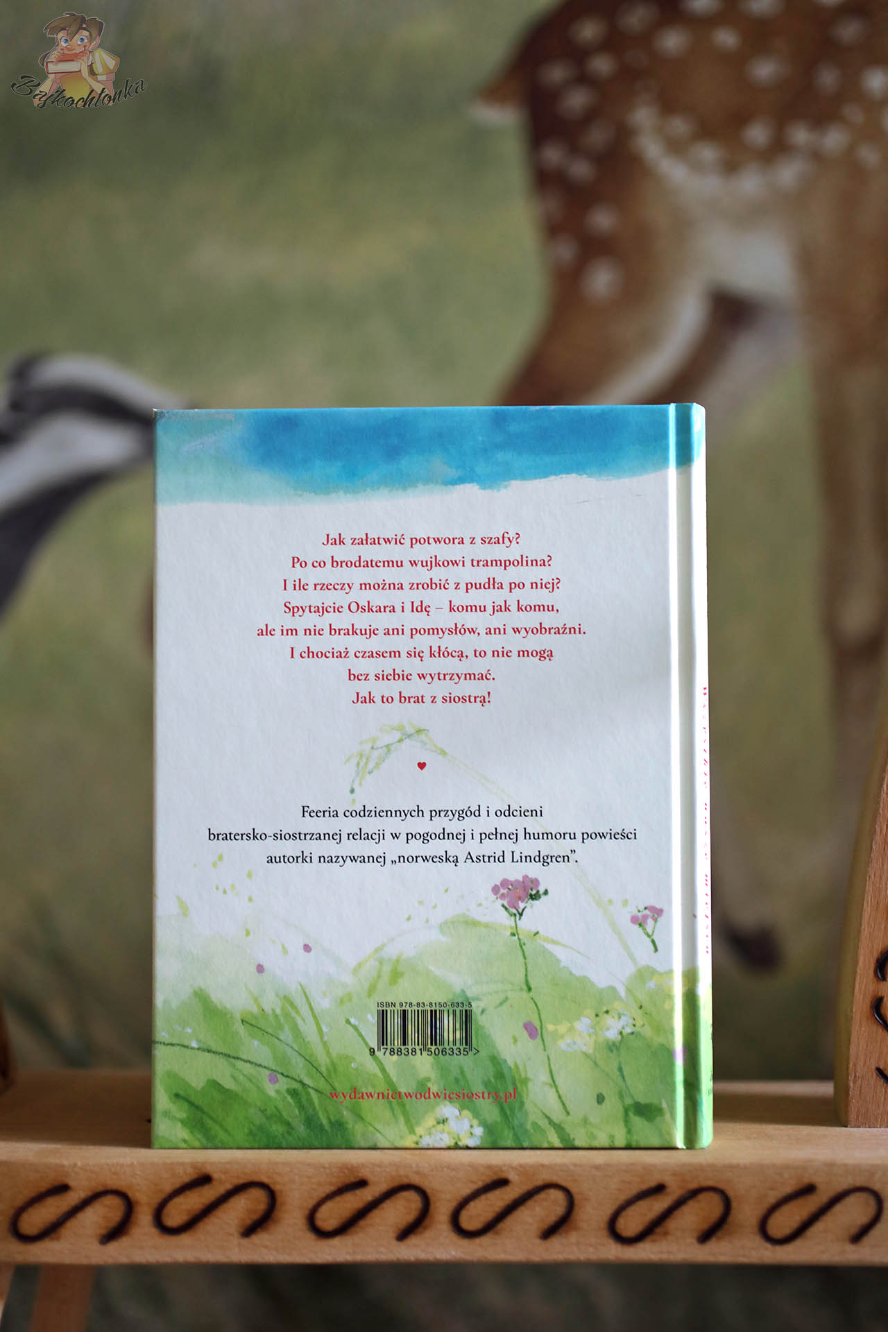 Oskar i ja – tyl okladki z blurbem i isbn (Dwie Siostry)