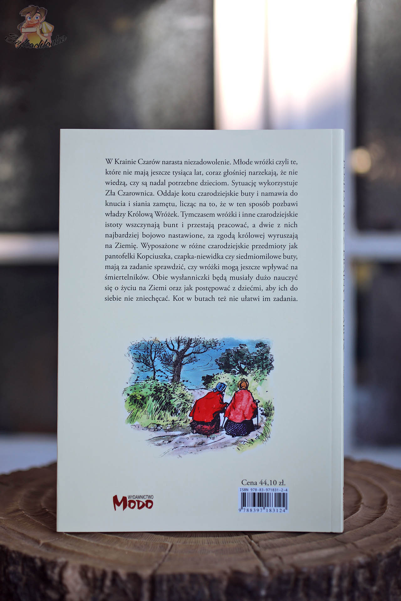Tył okładki „Poselstwo z Krainy Czarów” – opis fabuły, wydawnictwo MODO.