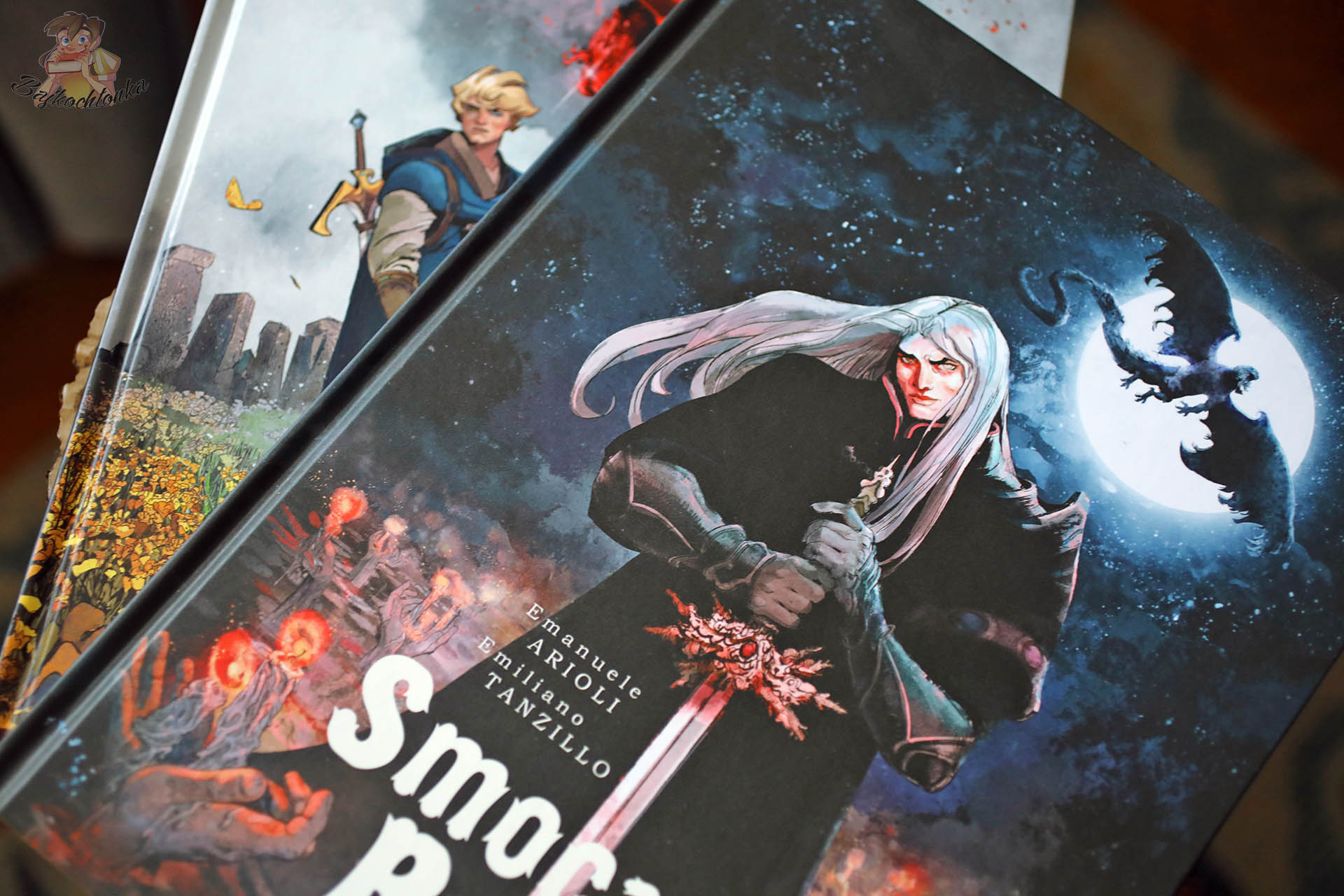 Smoczy Rycerz – okladki serii; pierwszy i drugi tom, fantasy arturianskie