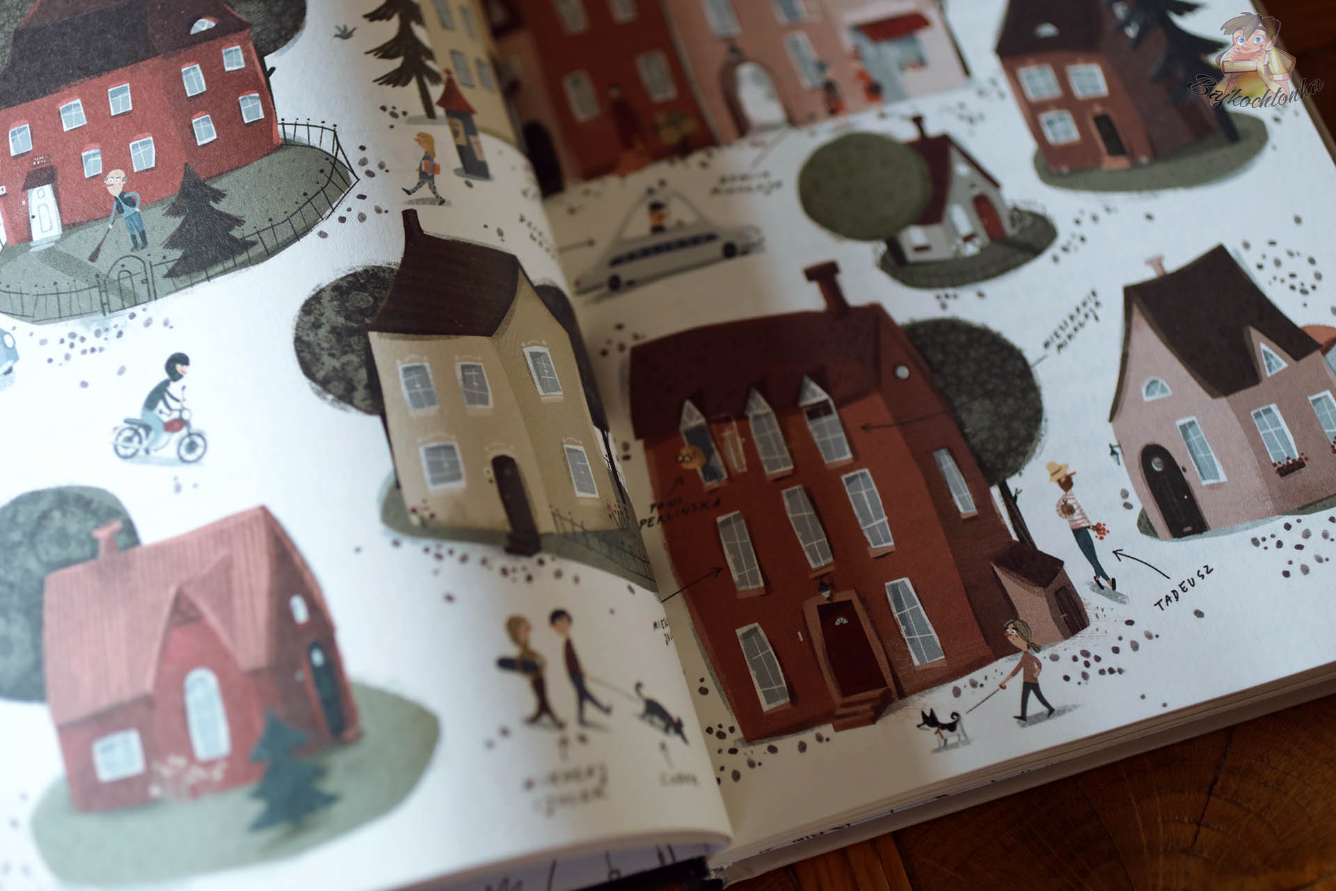 Rozkładówka z mapą miasteczka – tropy i ślady w Biuro detektywistyczne. Dziurka od klucza