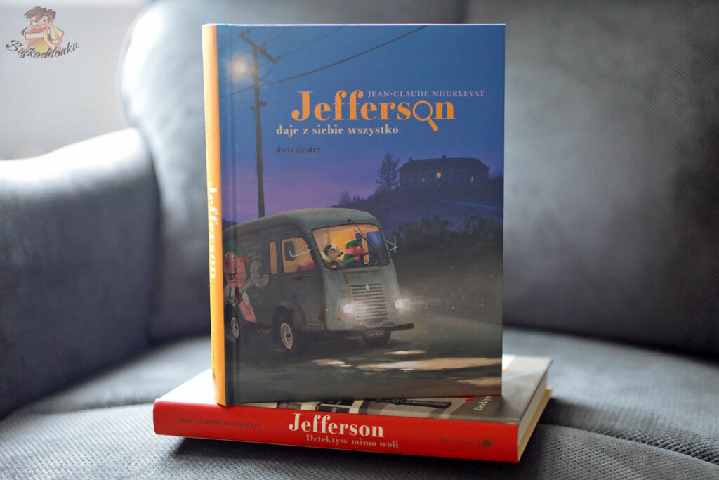 okładka książki Jefferson daje z siebie wszystko ustawiona na pierwszym tomie Jefferson. Detektyw mimo woli na fotelu