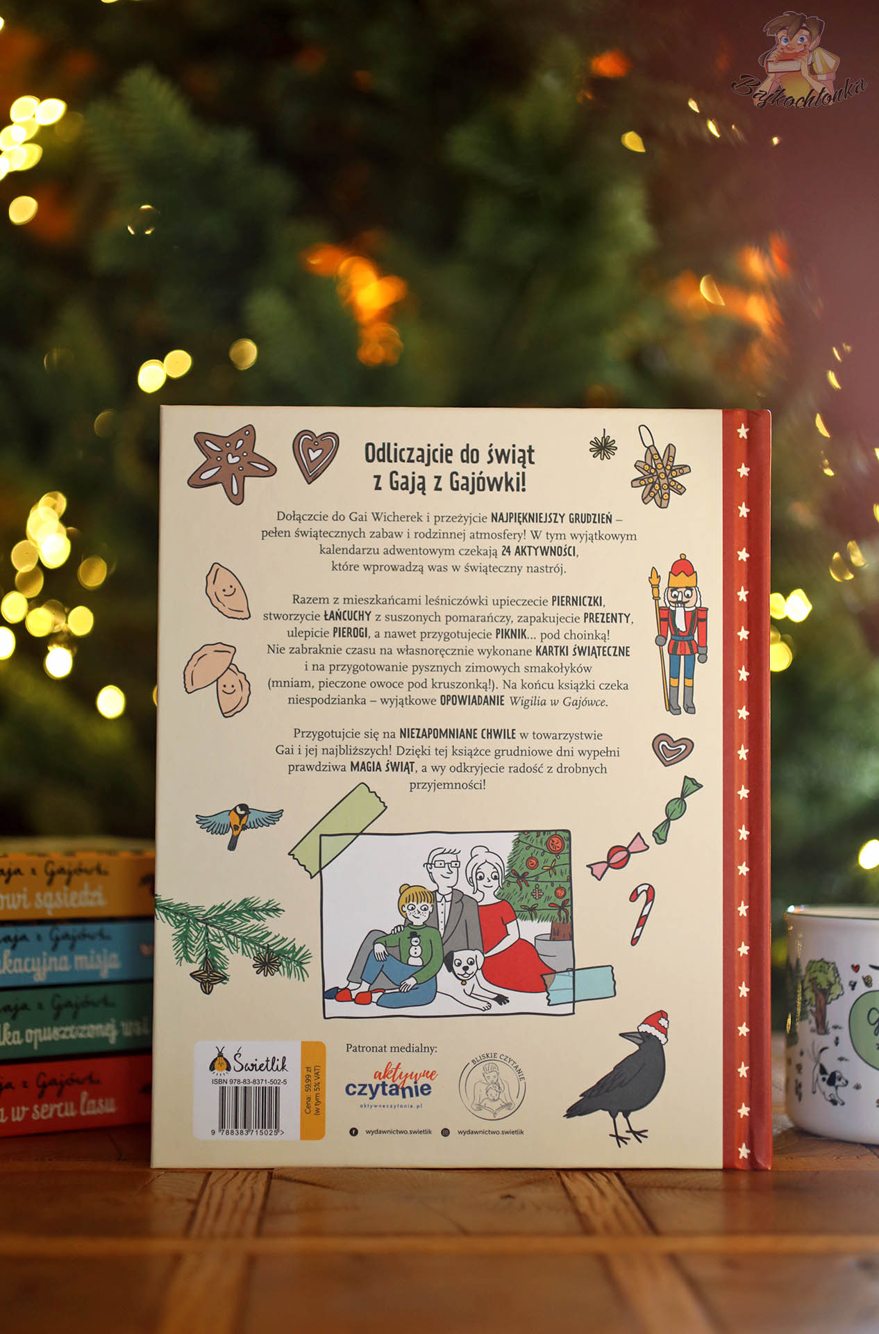 Tył okładki Święta w Gajówce – opis książki i adwentowe inspiracje