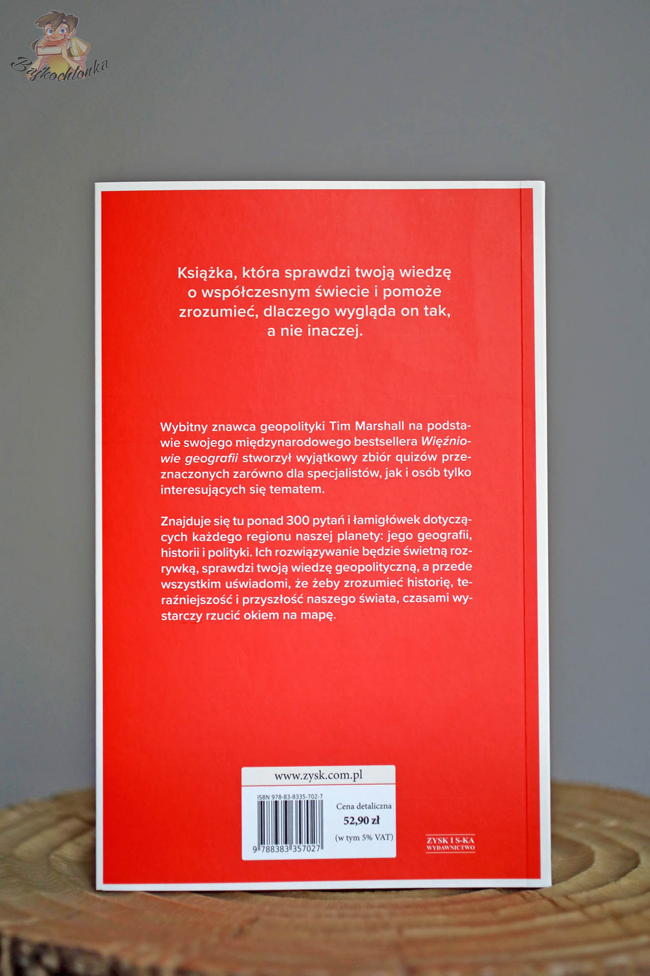 Wiezniowie geografii Quiz – tyl okladki z opisem i ISBN 9788383357027