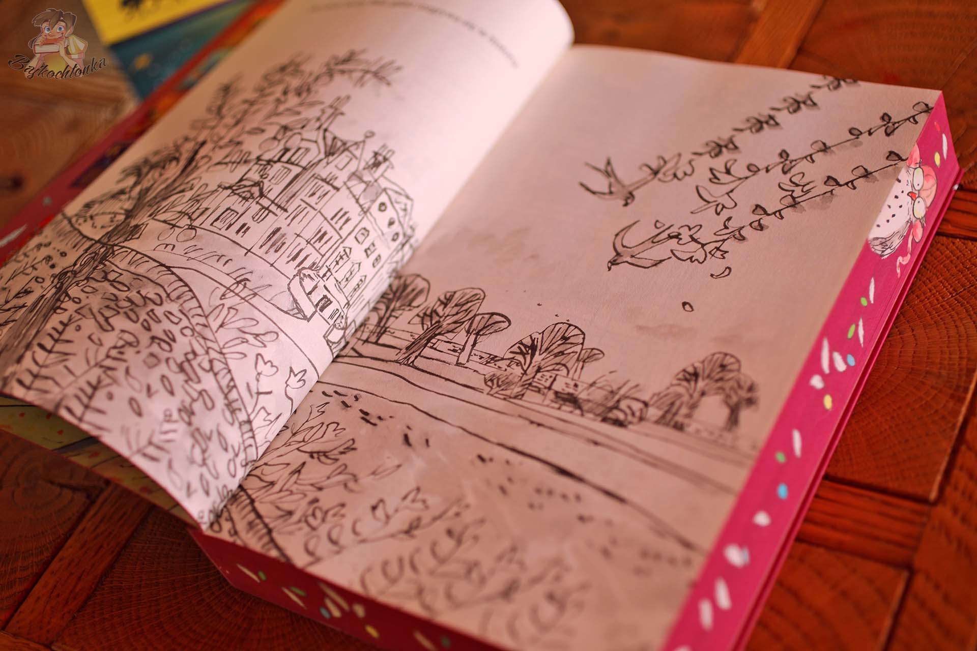 ilustracja saxby hall cwana ciotuchna david walliams barwione brzegi