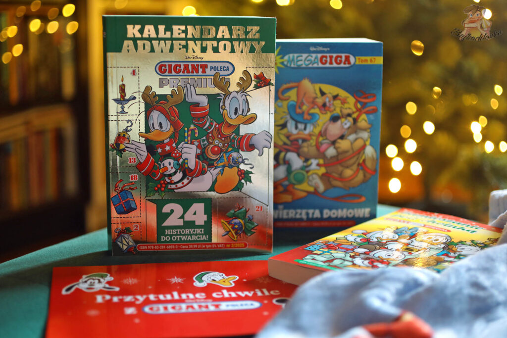 Kalendarz Adwentowy Gigant Poleca Premium, MegaGiga Zwierzęta domowe i Zamieszanie pod choinką – nowe komiksowe propozycje Egmontu na święta