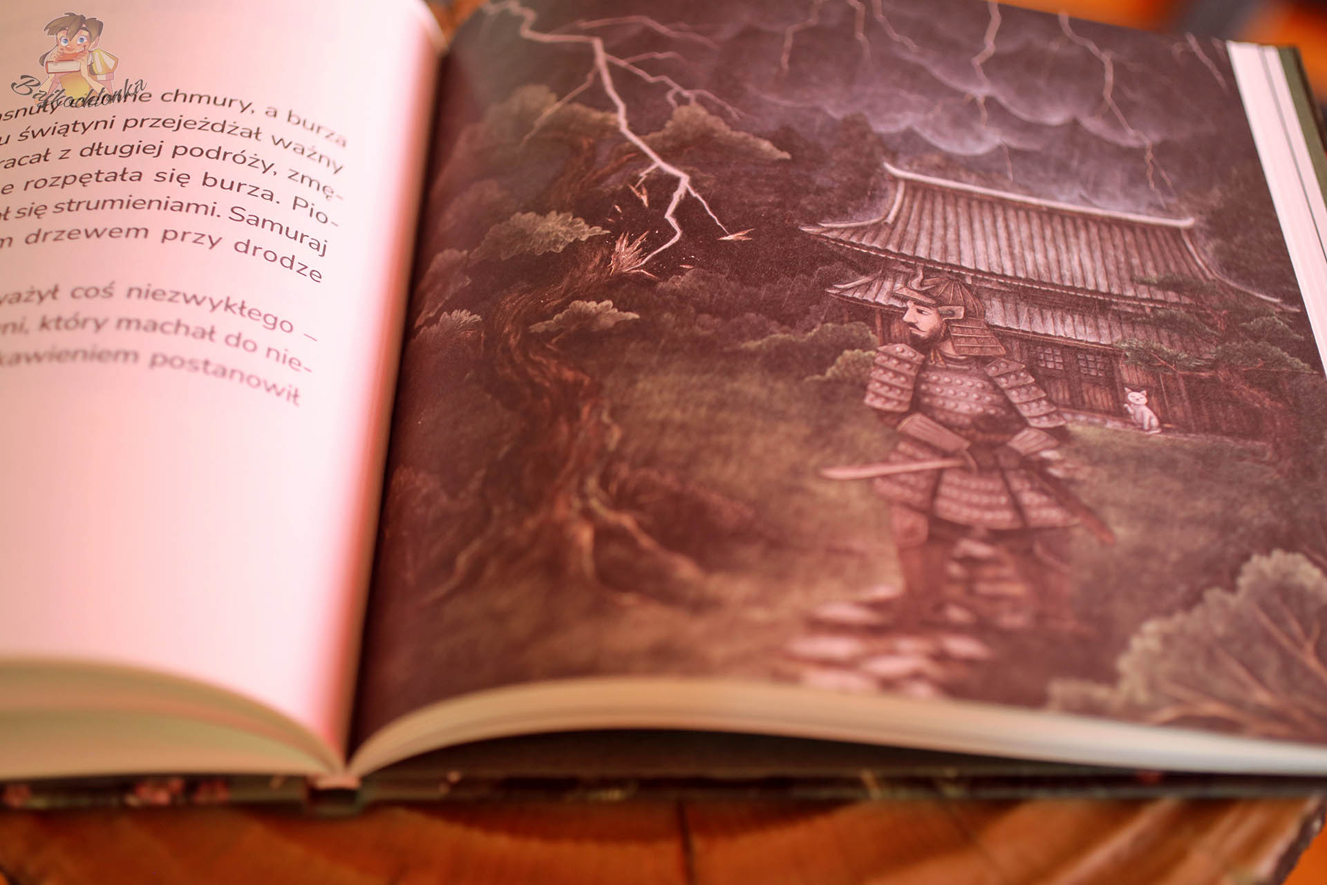 Samuraj podczas burzy w książce Japońskie bajki dla dzieci