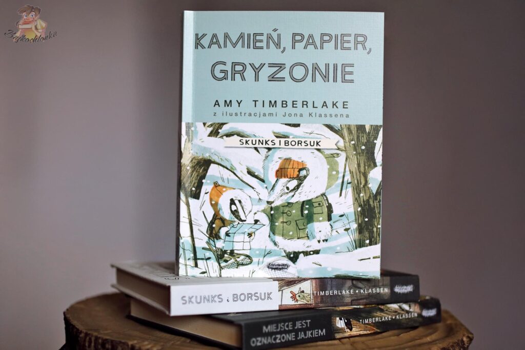 Okładka książki Kamień, papier, gryzonie autorstwa Amy Timberlake i Jona Klassena