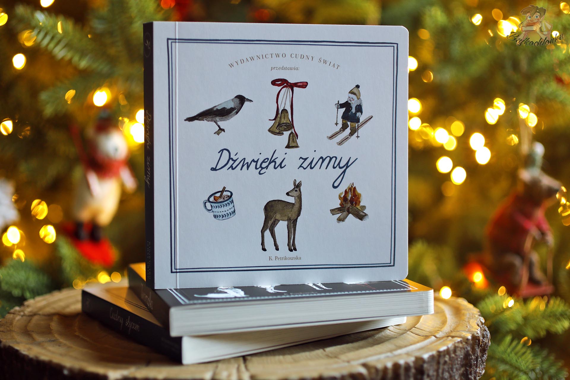 Okładka kartonowej książki Dźwięki zimy wydawnictwa Cudny Świat