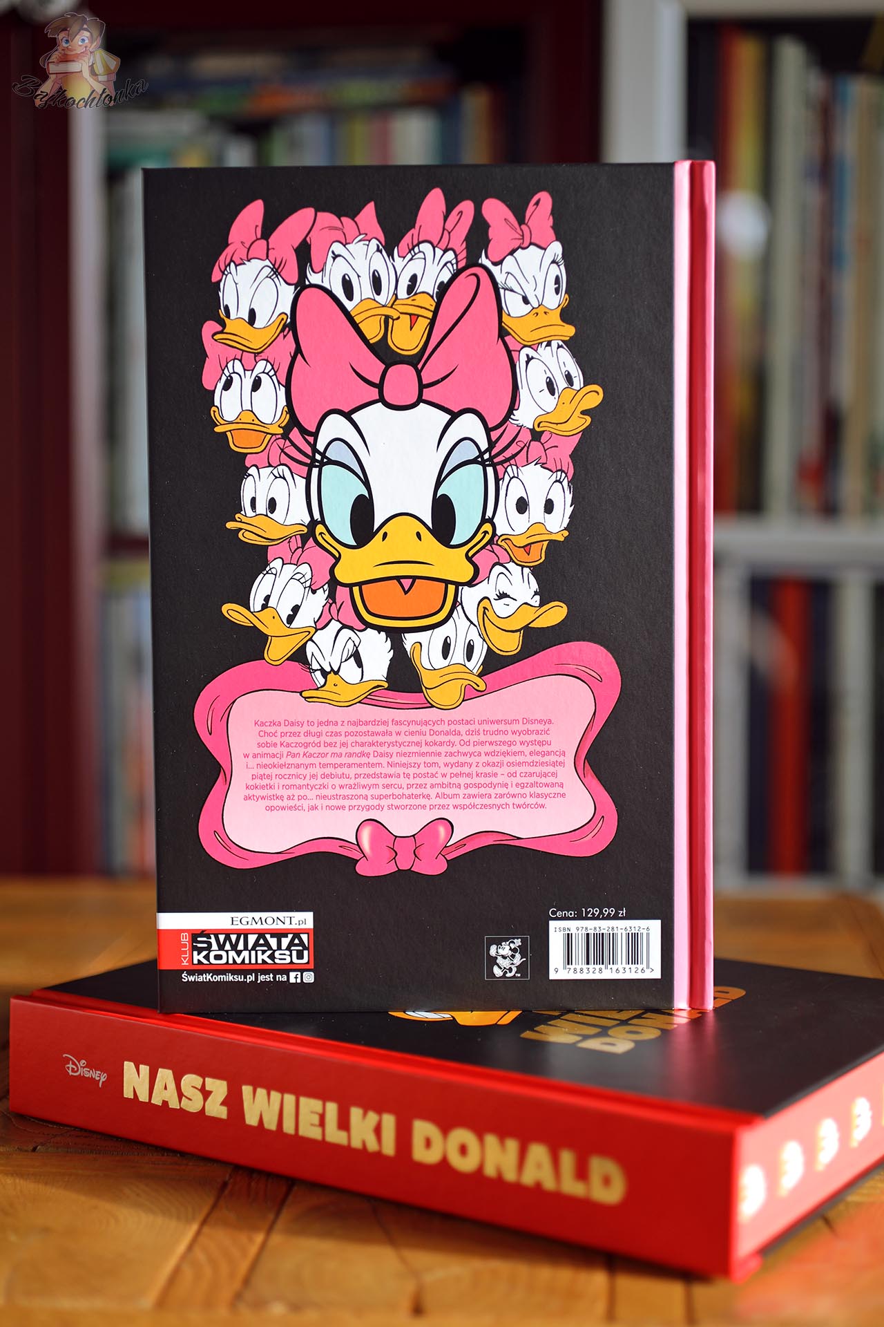 „Nasza urocza Daisy” – tylna okładka i informacje o albumie (Egmont, Świat Komiksu)