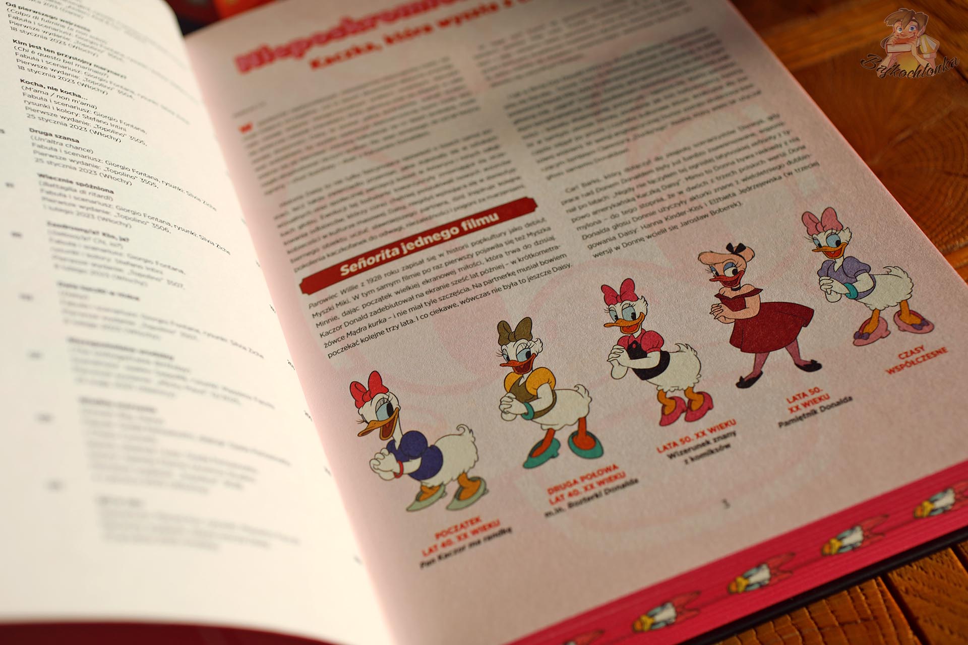 „Wkaczopedia” w albumie „Nasza urocza Daisy” – ewolucja wizerunku Daisy na przestrzeni dekad (Egmont)„Wkaczopedia” w albumie „Nasza urocza Daisy” – ewolucja wizerunku Daisy na przestrzeni dekad (Egmont)