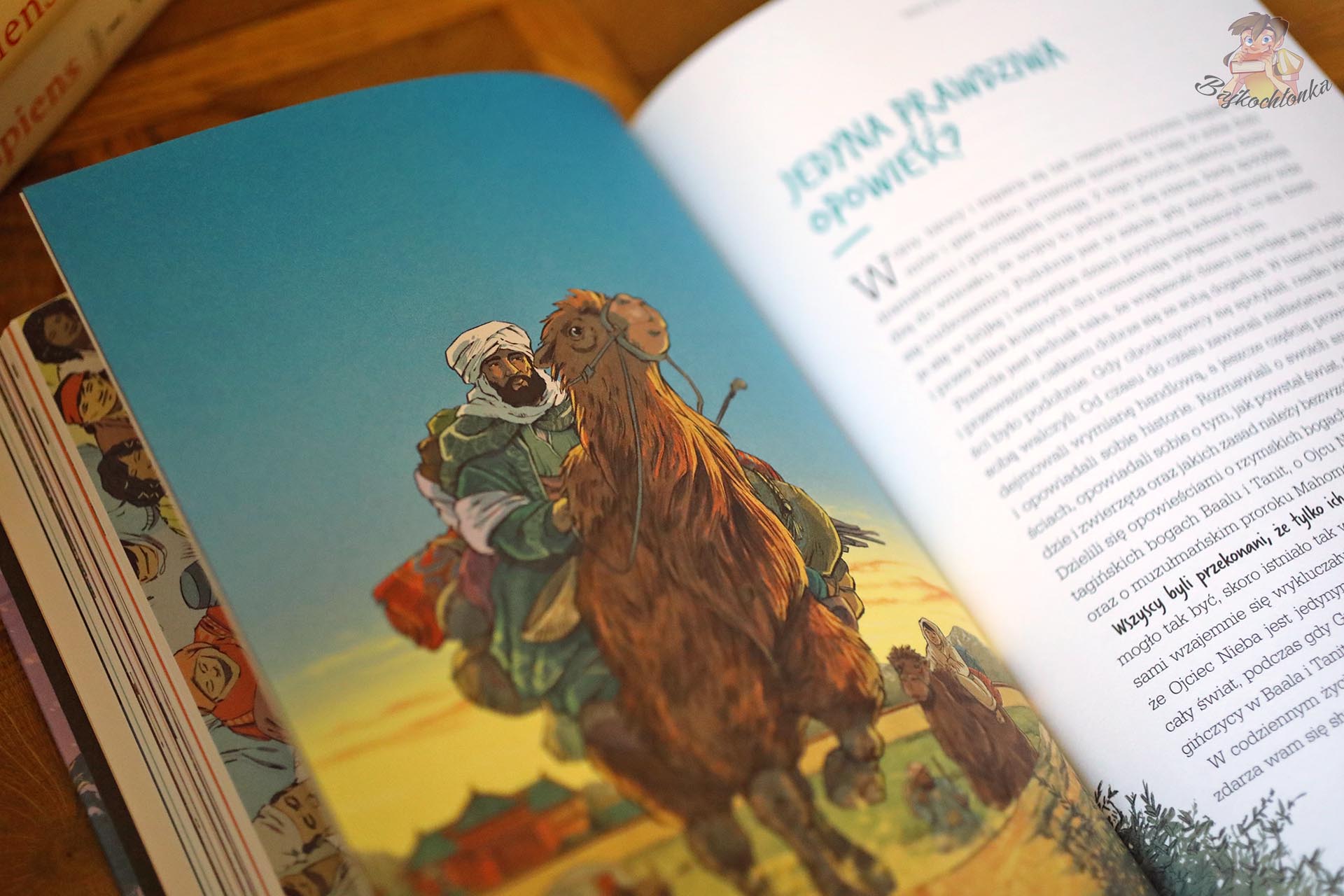 Ilustracja z książki Niepowstrzymani 3 – kupiec na wielbłądzie w drodze przez pustynię, rozdział o jednej prawdziwej opowieści