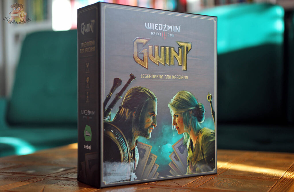Pudełko gry Gwint. Legendarna gra karciana Rebel i CD Projekt RED