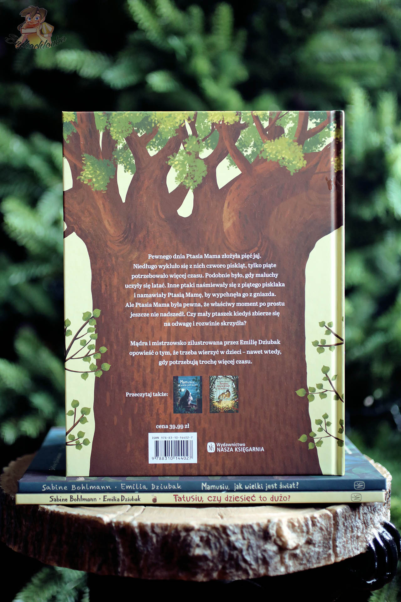 Tył okładki książki Jutro będę dzielny – opis historii o bohaterze, które potrzebuje własnego czasu