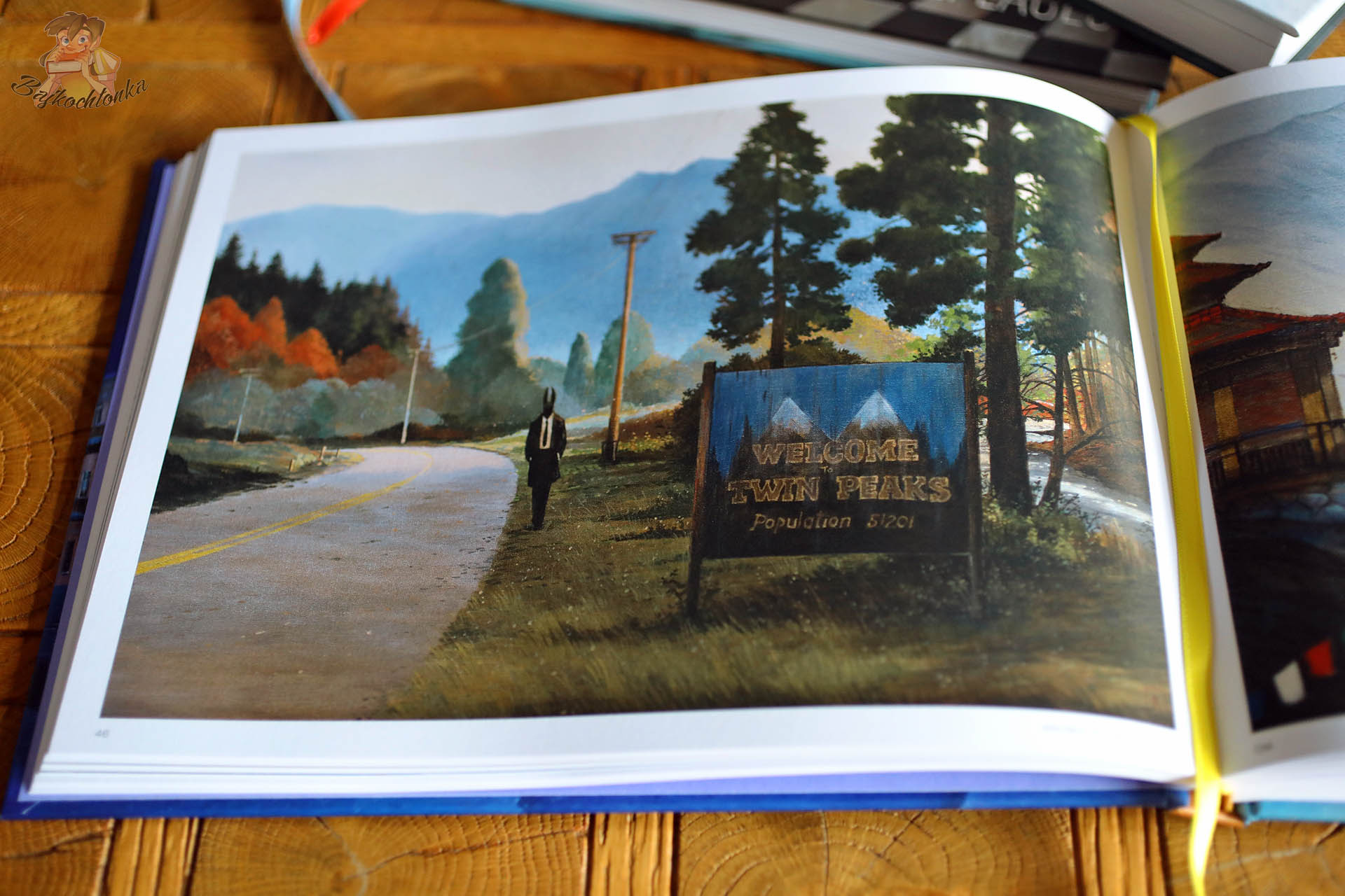 Reprodukcja obrazu Anubis in Twin Peaks III Joanny Karpowicz w albumie Thin Places 3