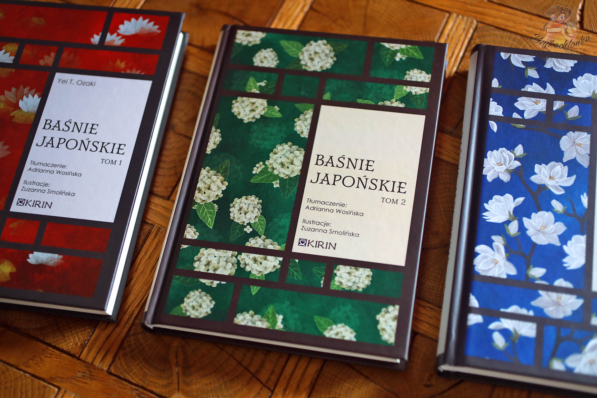 Baśnie japońskie Wydawnictwo Kirin – trzy tomy w twardej oprawie z ilustracjami Zuzanny Smolińskiej