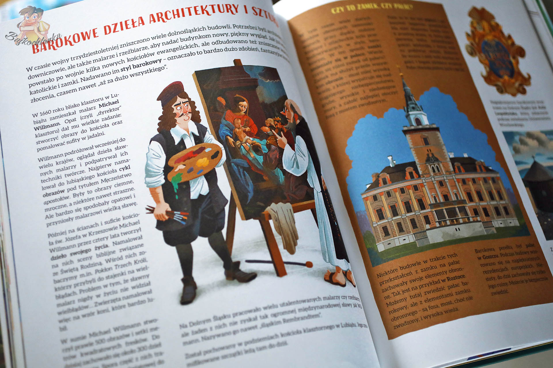 Rozdział o barokowej architekturze i sztuce Dolnego Śląska w przewodniku dla dzieci i dorosłych