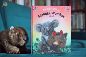 Okładka książki „Malinka Wombat i Koala” Marcina Kozioła – opowieść o aktywności i przyjaźni
