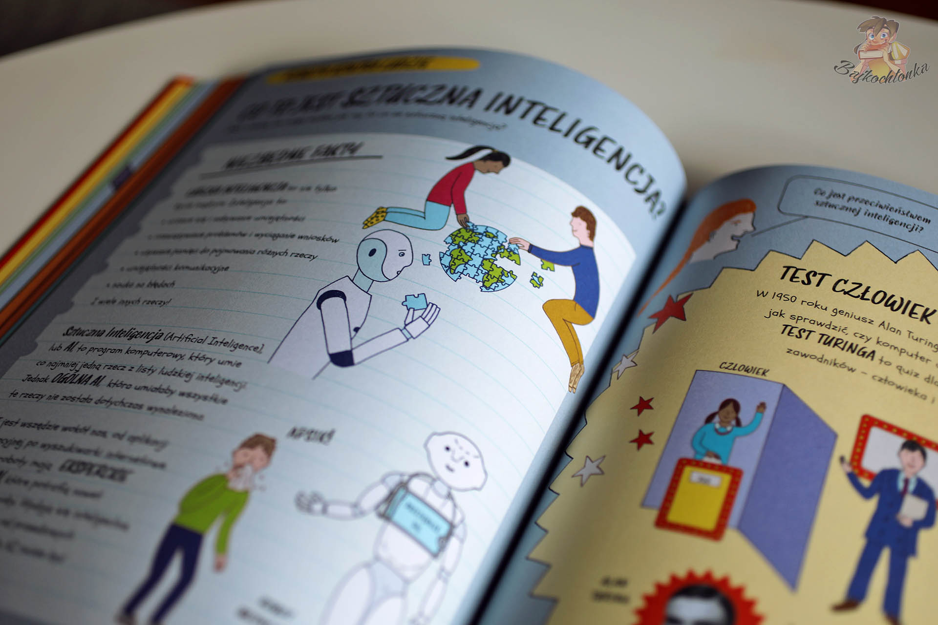 Strona książki Roboty i AI PWN wyjaśniająca czym jest sztuczna inteligencja i jak działa AI