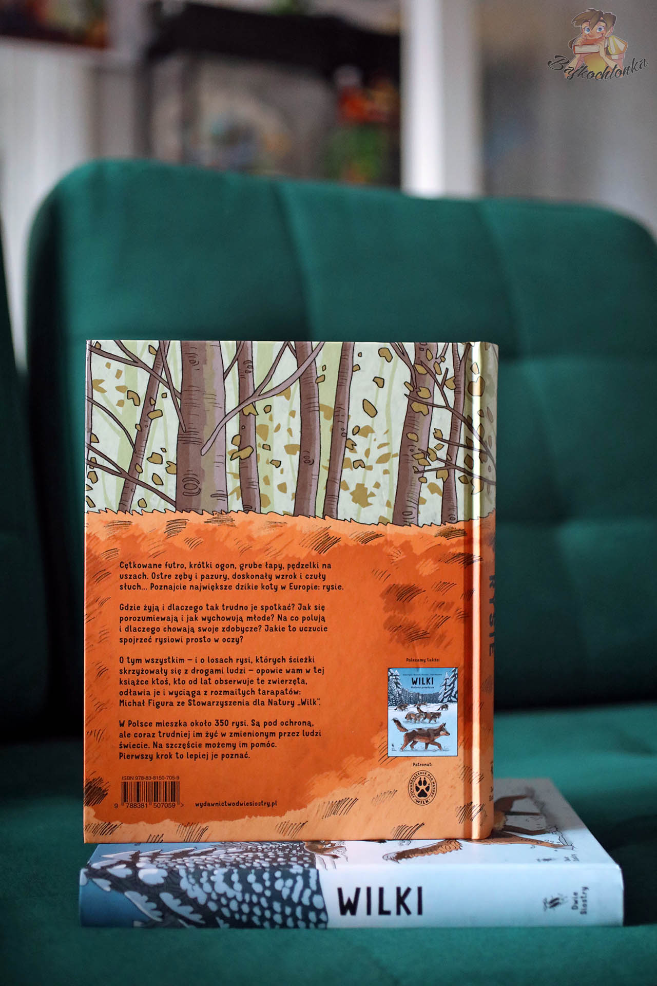 Tył okładki książki „Rysie. Historie prawdziwe” z opisem i informacjami wydawniczymiTył okładki książki „Rysie. Historie prawdziwe” z opisem i informacjami wydawniczymi