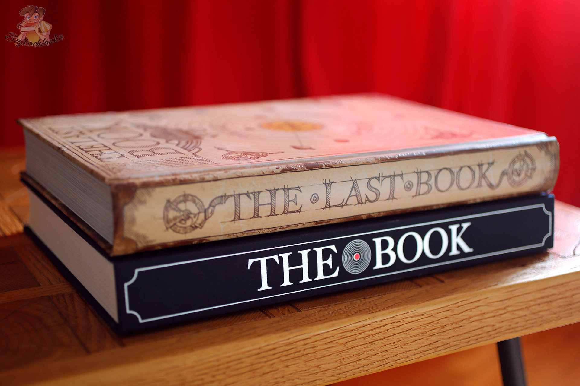 The Book and The Last Book displayed side by side highlighting the design evolution from civilization guide to post-apocalyptic diary
