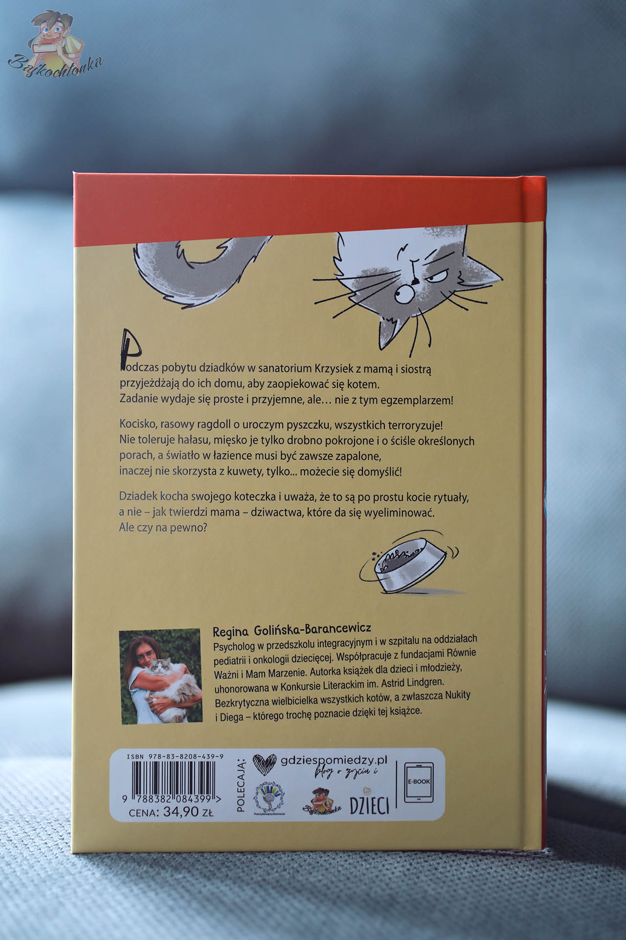 Dziadek naszego kota – tył okładki książki z opisem fabuły
