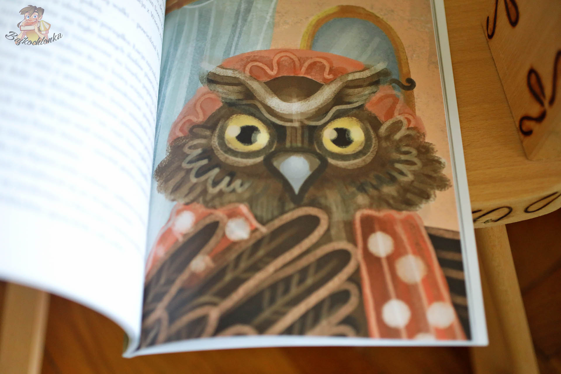Sowa ilustracja książka Leśni Detektywi bohaterowie las