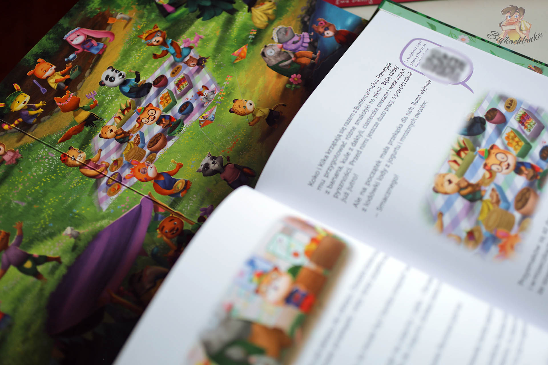 Wiosna w Dolinie Tumilu piknik scena ilustracja książki