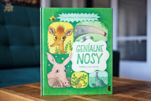 Okładka książki Genialne nosy. Osobliwy atlas zwierząt autorstwa Leny Anlauf i Vitaliego Konstantinova