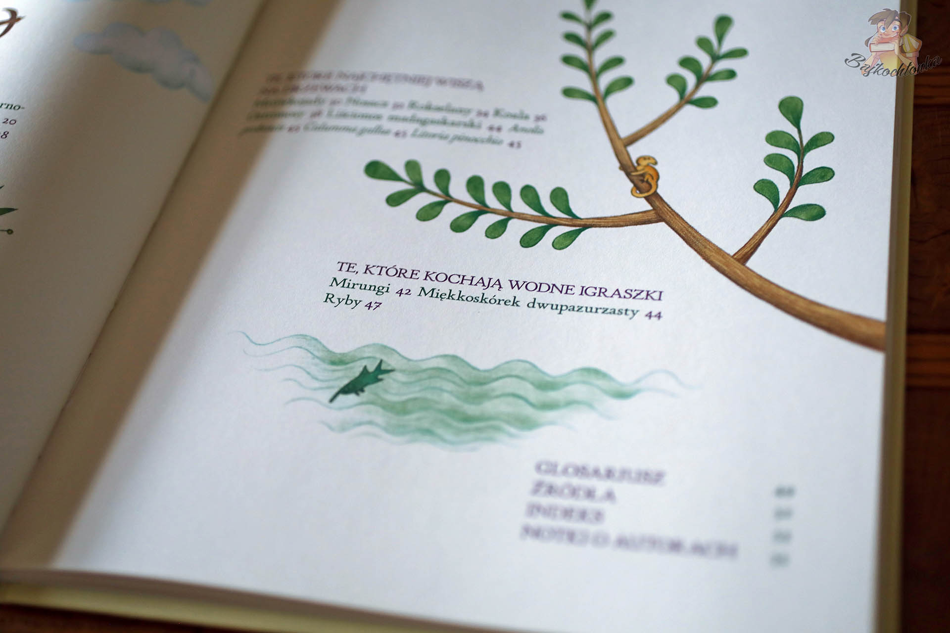 Spis treści książki Genialne nosy. Osobliwy atlas zwierząt z oryginalnym podziałem rozdziałów
