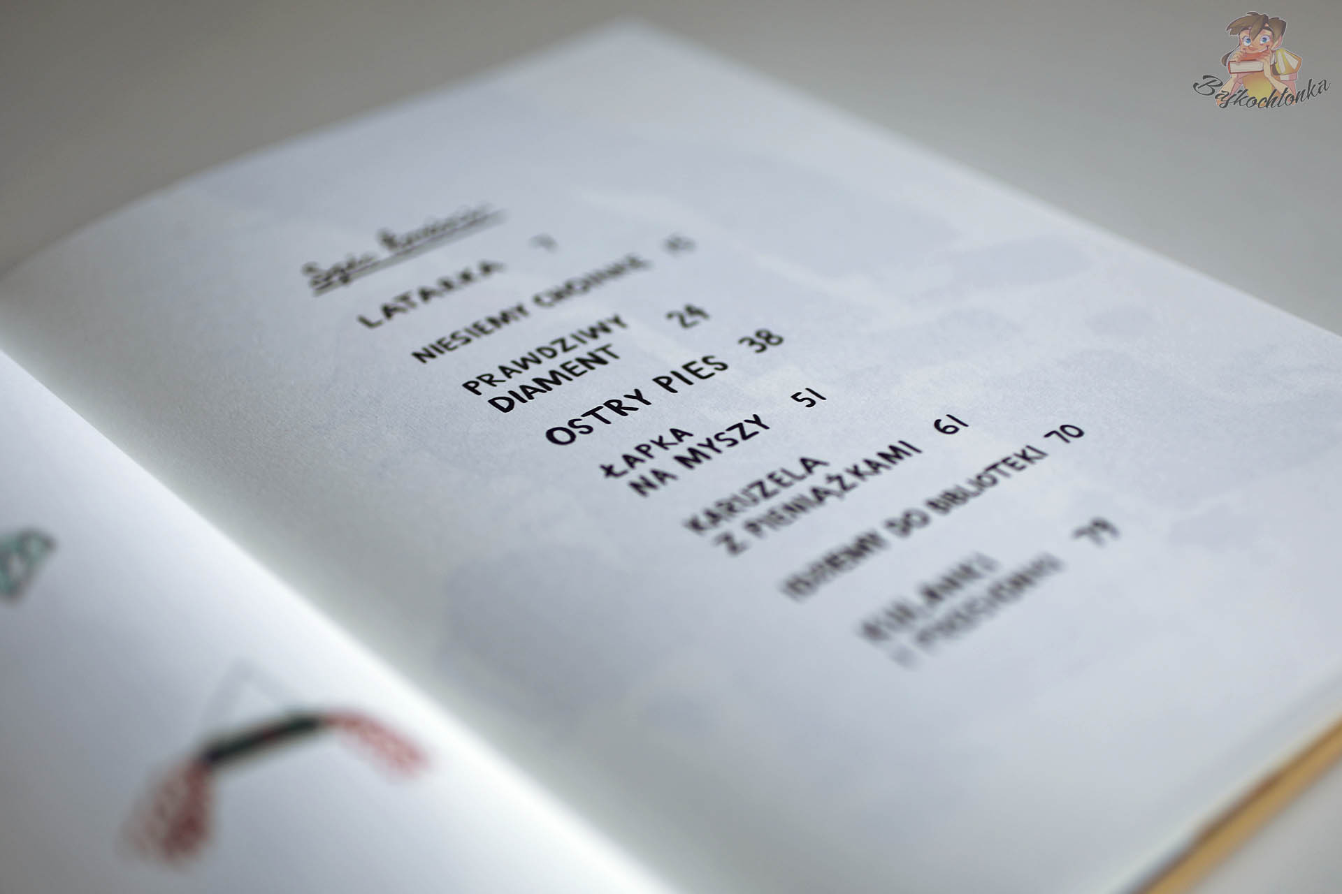 Spis treści książki Tata i ja z ośmioma rozdziałami dla przedszkolaków