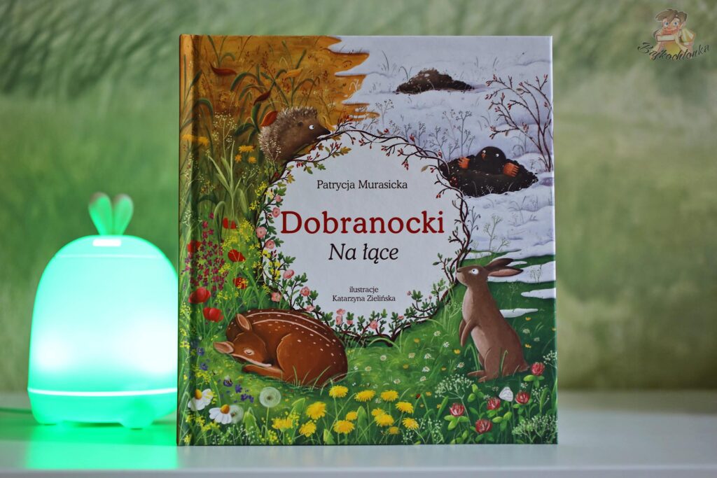 Okładka książki Dobranocki. Na łące Patrycji Murasickiej z ilustracjami Katarzyny Zielińskiej