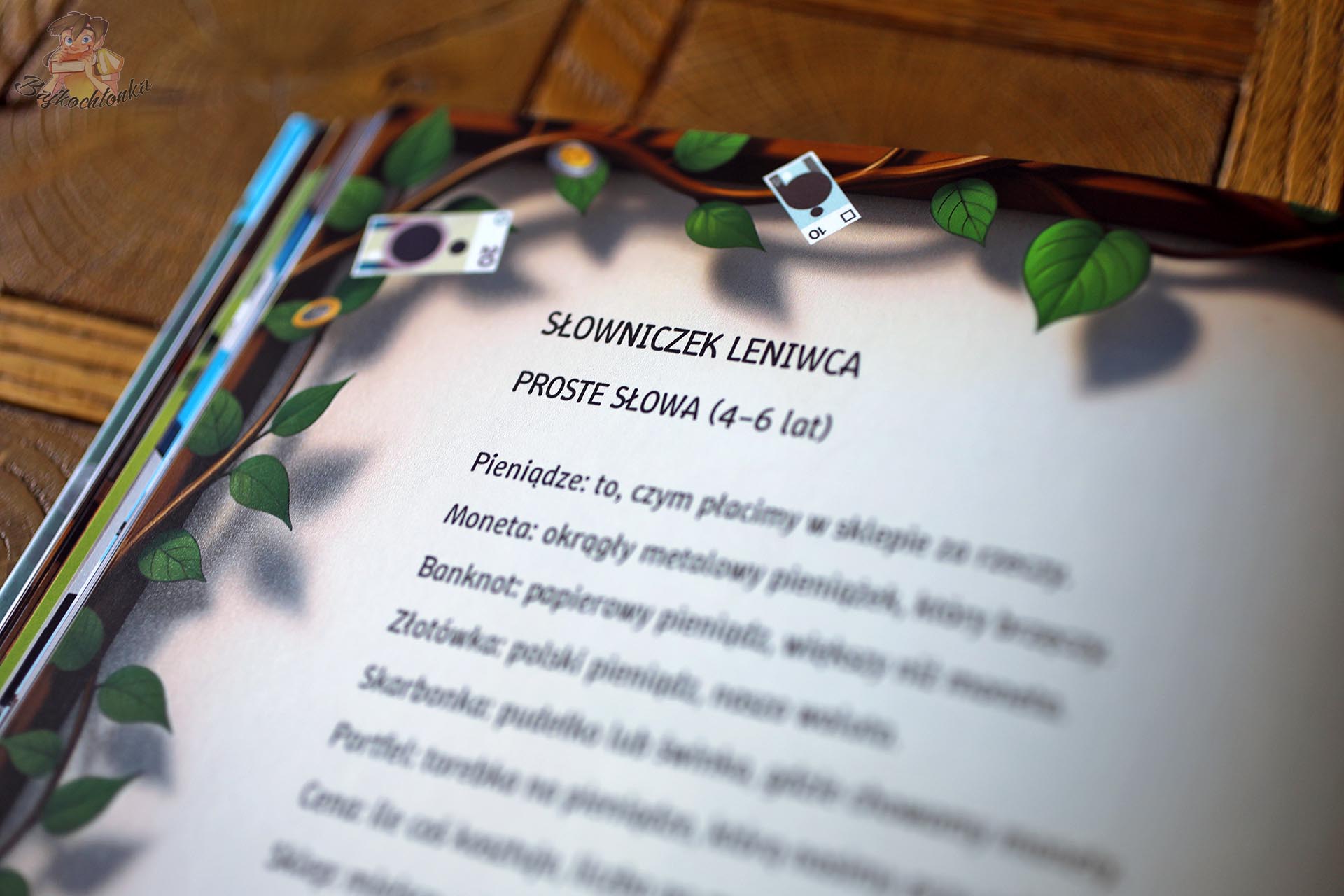 Słowniczek finansowy w książce Leniwcowe Przygody wyjaśniający dzieciom podstawowe pojęcia związane z pieniędzmiSłowniczek finansowy w książce Leniwcowe Przygody wyjaśniający dzieciom podstawowe pojęcia związane z pieniędzmi