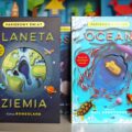 Okładki książek Ocean. Papierowy Świat i Planeta Ziemia. Papierowy Świat z serii popularnonaukowej Wydawnictwa Tekturka.Okładki książek Ocean. Papierowy Świat i Planeta Ziemia. Papierowy Świat z serii popularnonaukowej Wydawnictwa Tekturka.