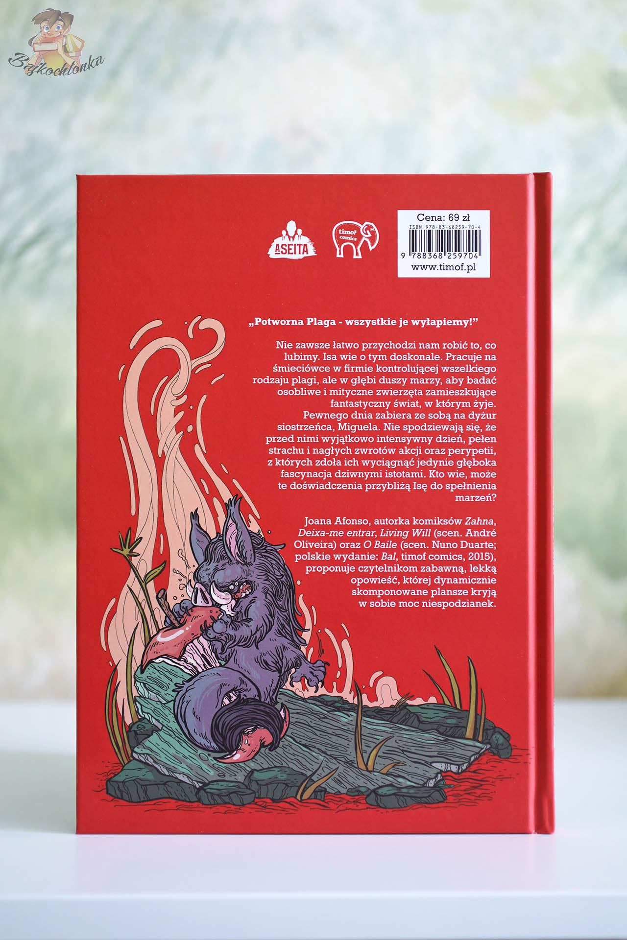 Tylna okładka komiksu Bestiariusz Isy Joany Afonso wydanego przez Timof Comics