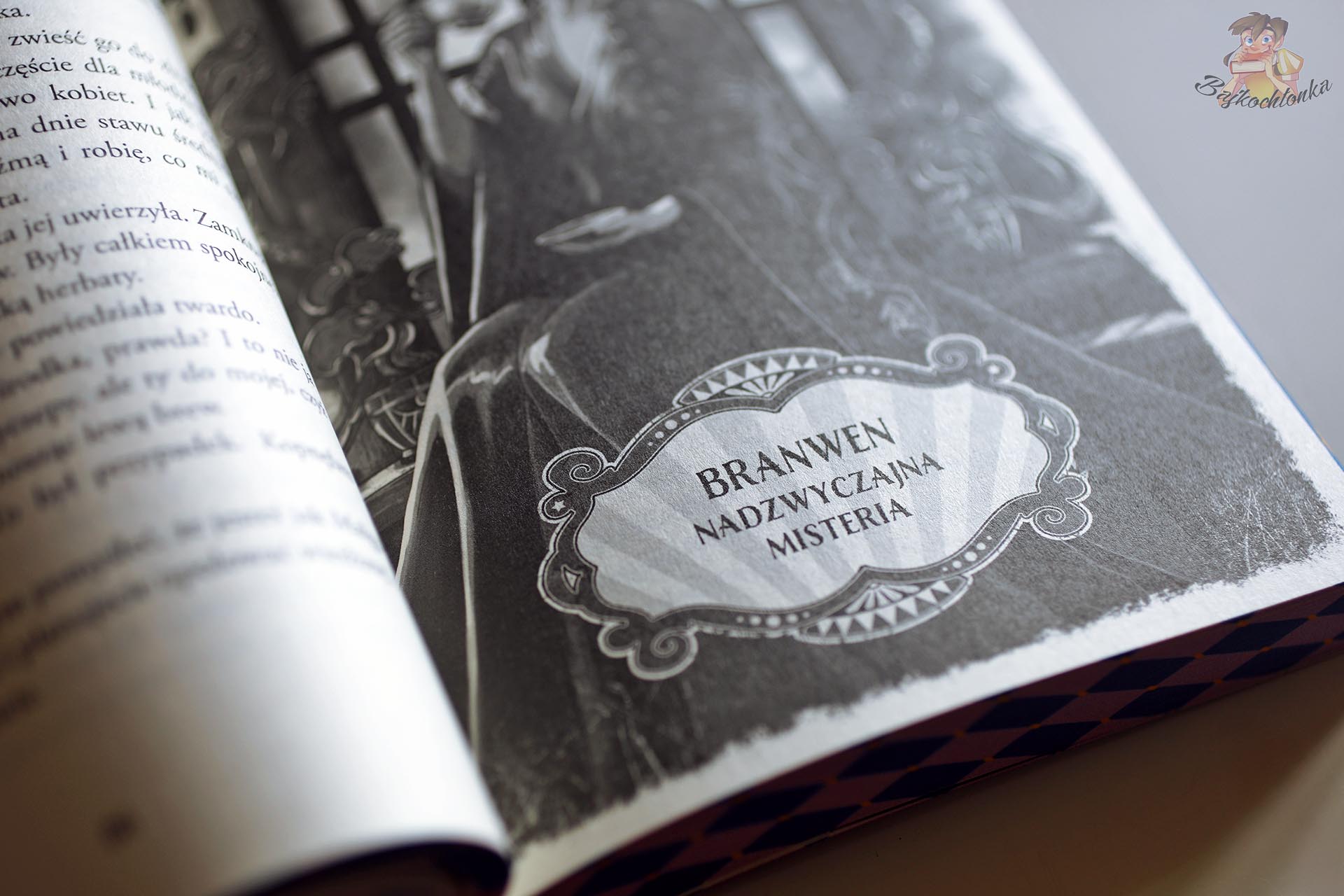 Ilustracja Branwien Nadzwyczajnej Misterii w książce Franek i Finka. Cyrk martwych makabresek