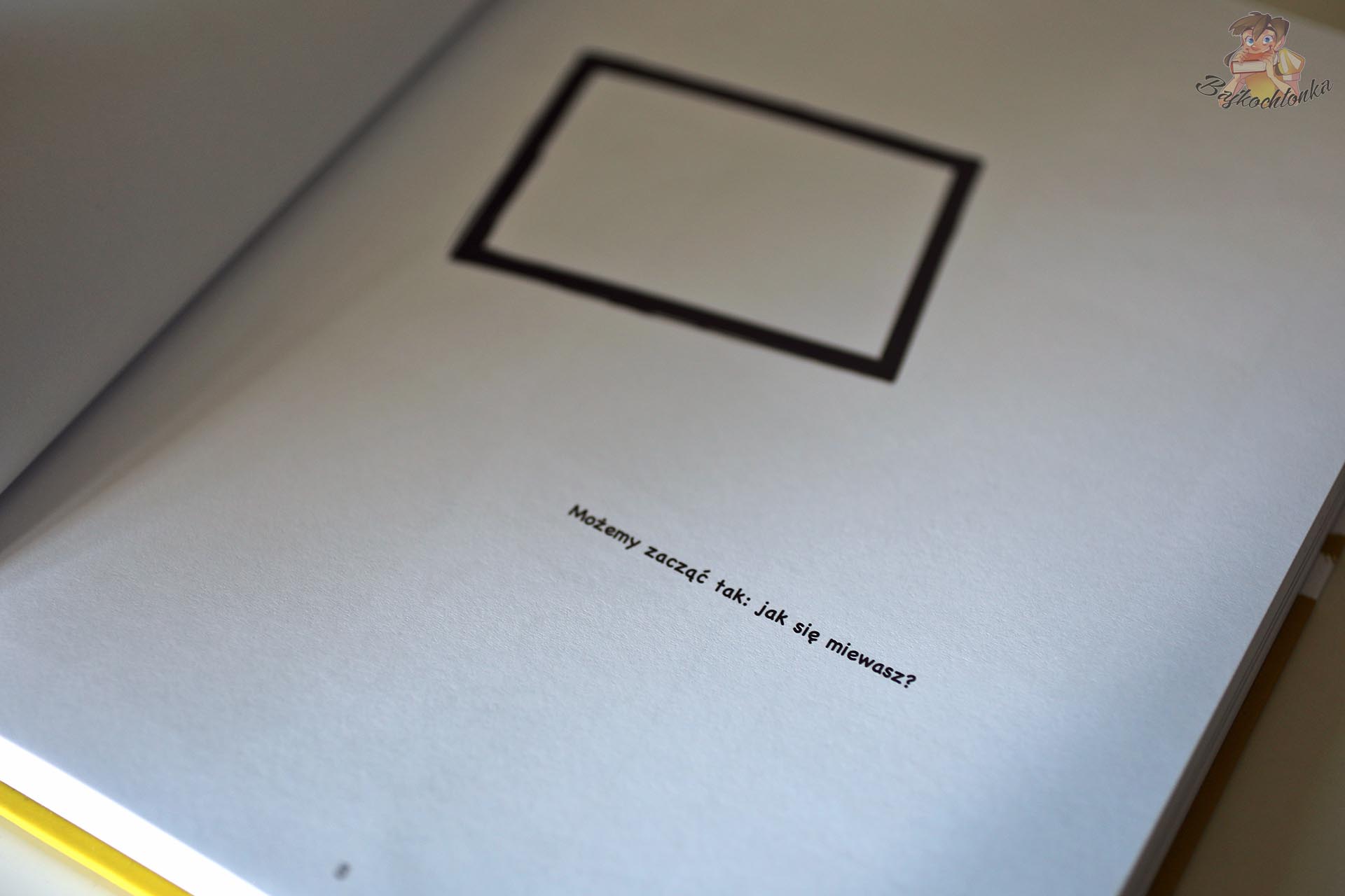 Minimalistyczna strona z komiksu Mangusta Joany Mosi z pytaniem „Jak się miewasz?”
