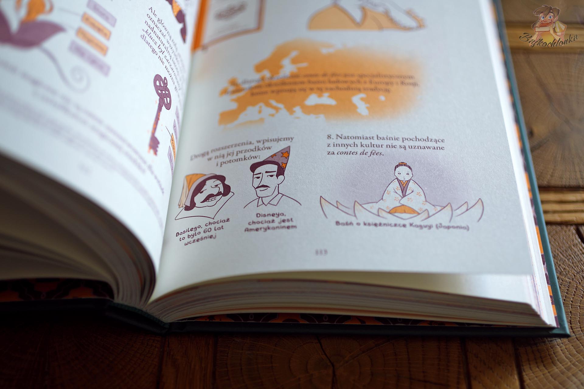 Komiksowa strona z książki Na końcu wszyscy umierają o pochodzeniu baśni i kulturach opowieści