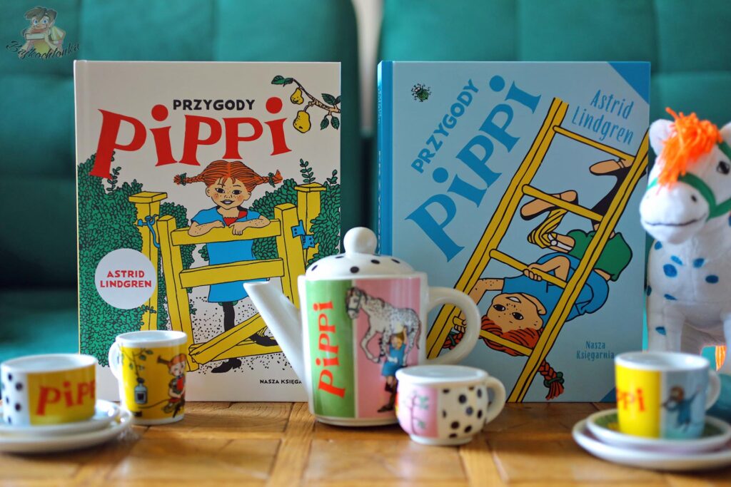 Porównanie okładek książki Przygody Pippi Astrid Lindgren w wydaniu z 2023 i 2026 roku