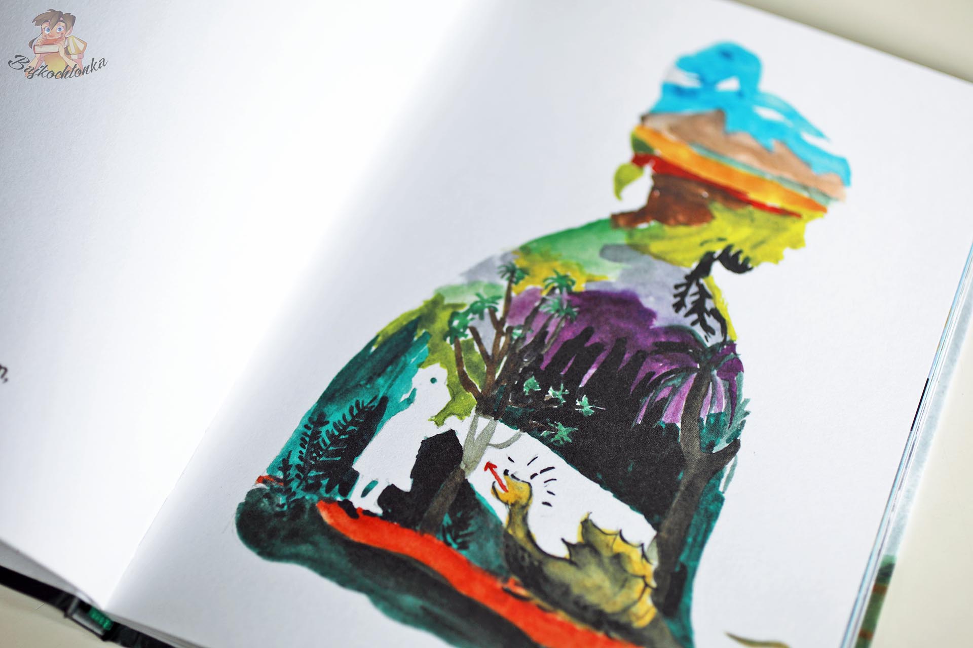 Kolorowa ilustracja z książki Smok wydanej przez Lizacc Studio, opowieści o dziecięcej wyobraźni